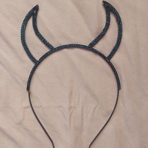 jeweled devil horns headband
